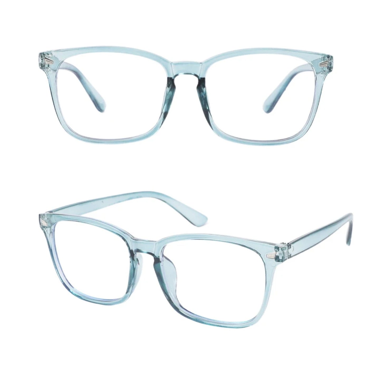 Plastic Black Square Blue Light Glasses