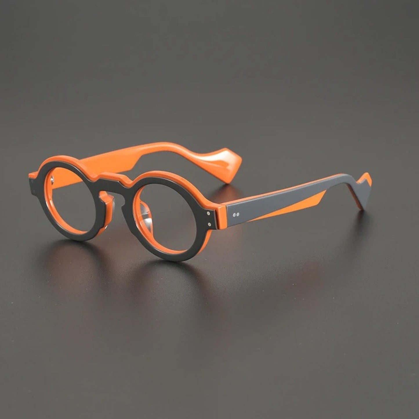 Acetate Chunky Round Prescription Eyeglasses
