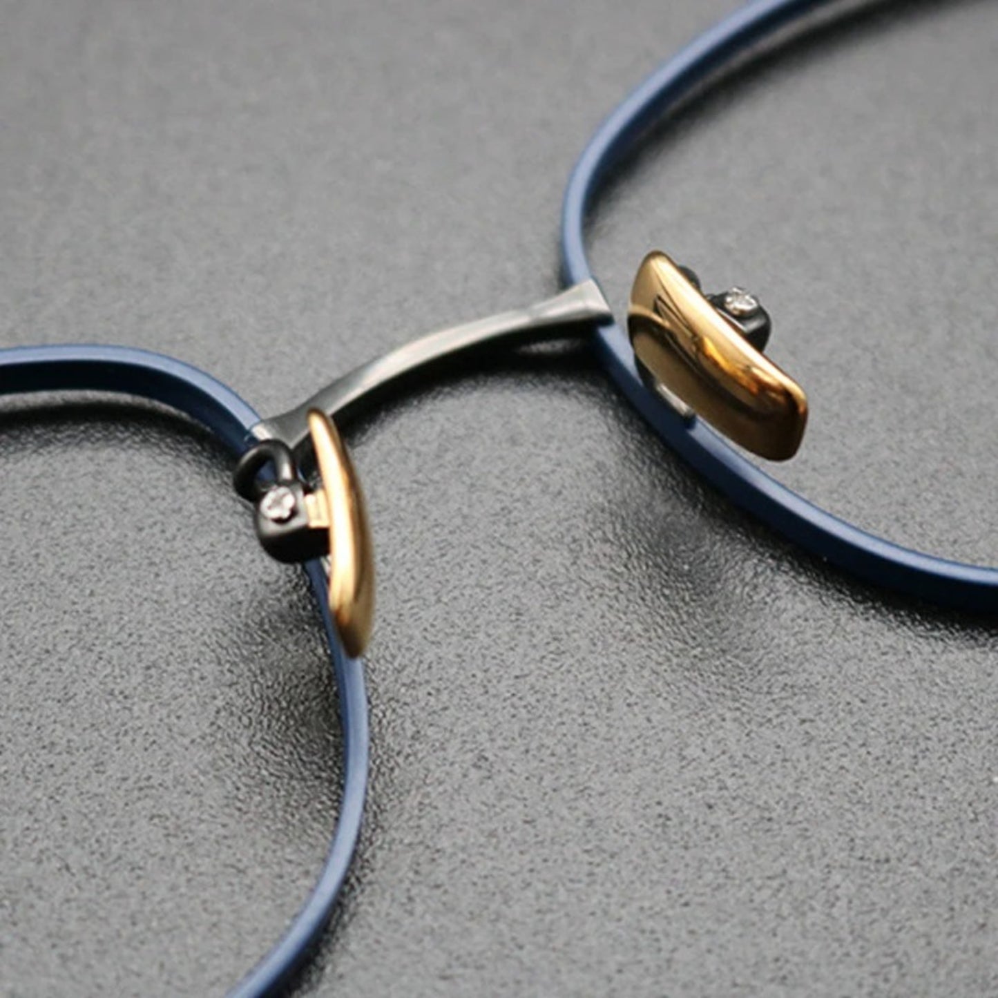 Titanium Blue Square Prescription Eyeglasses