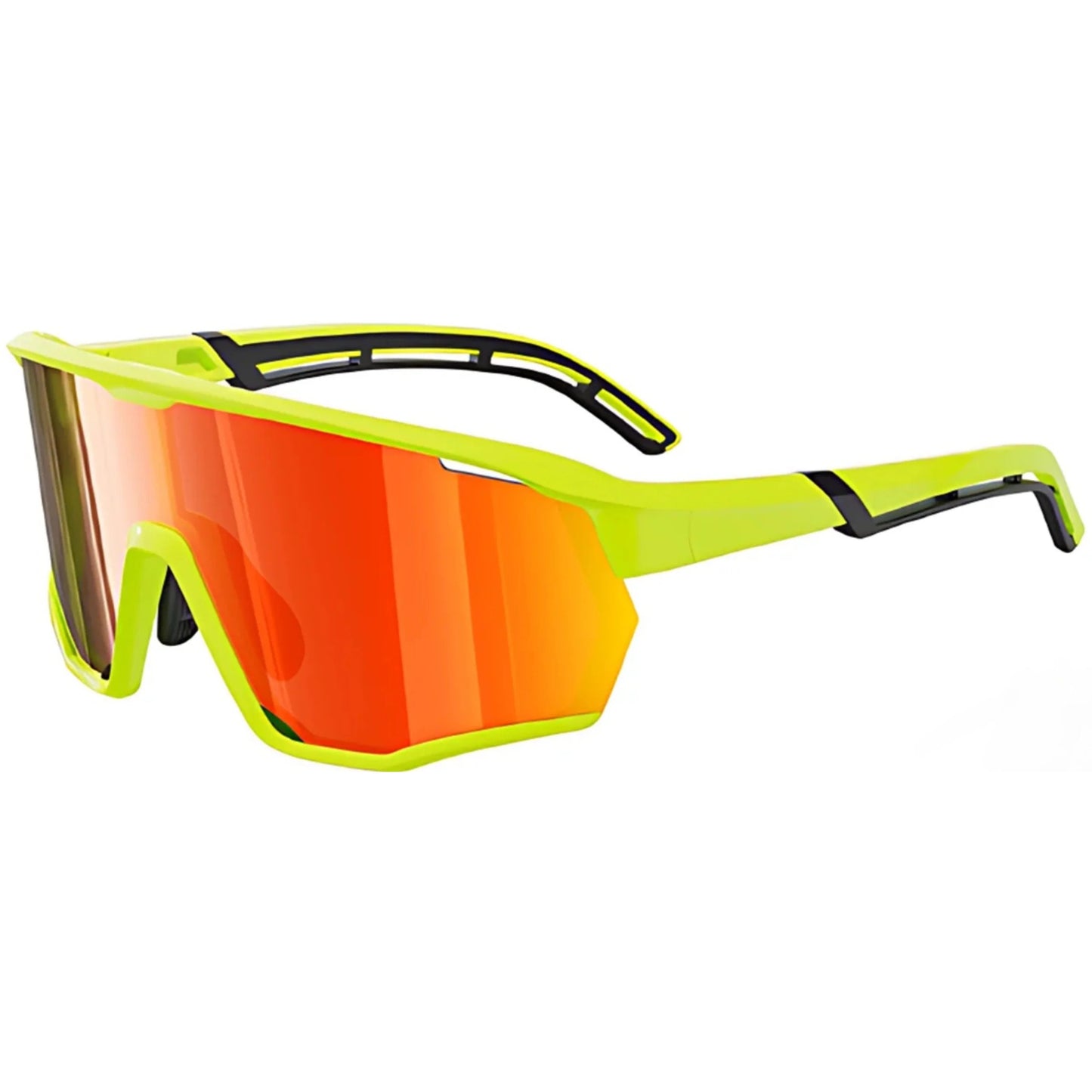 TR90 Angular Shield Sports Sunglasses with PC Cylindrical Lens for Outdoor Use
