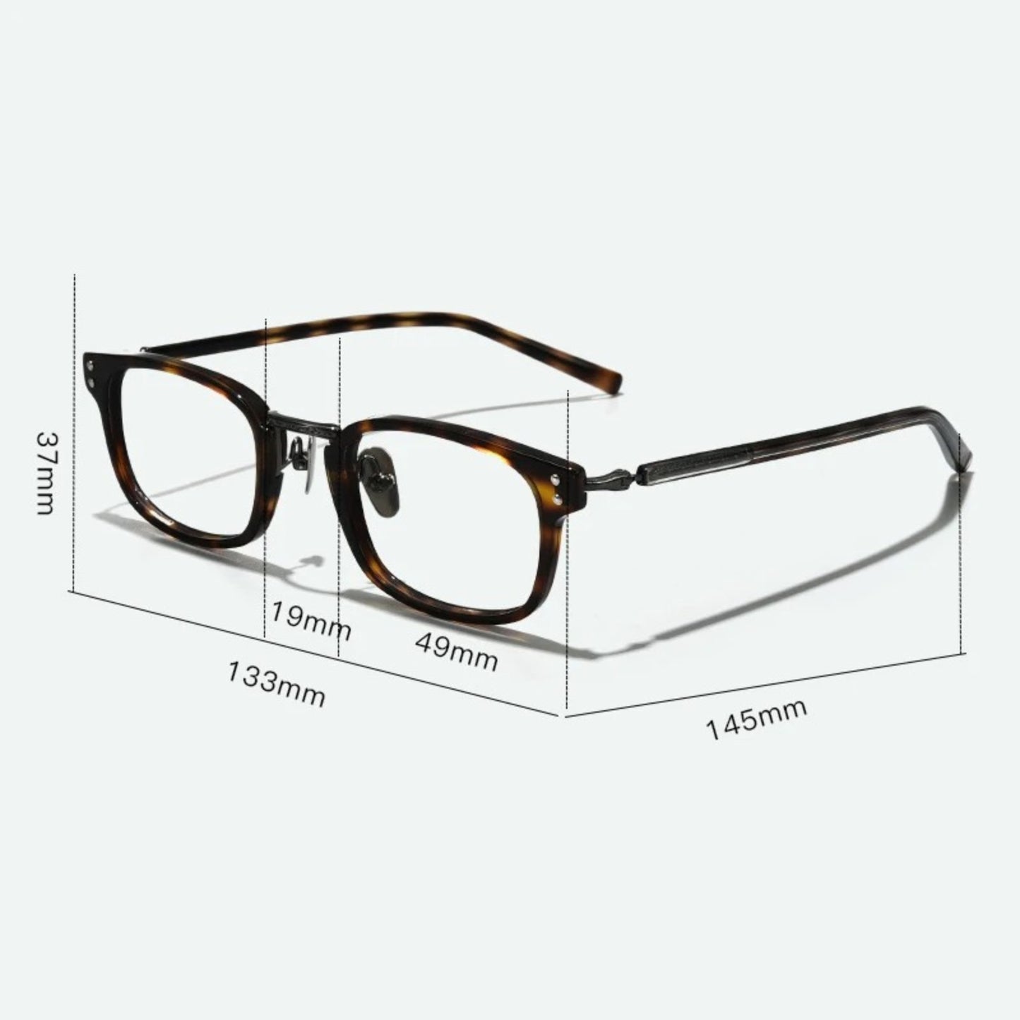 Acetate Slim Square Prescription Eyeglasses