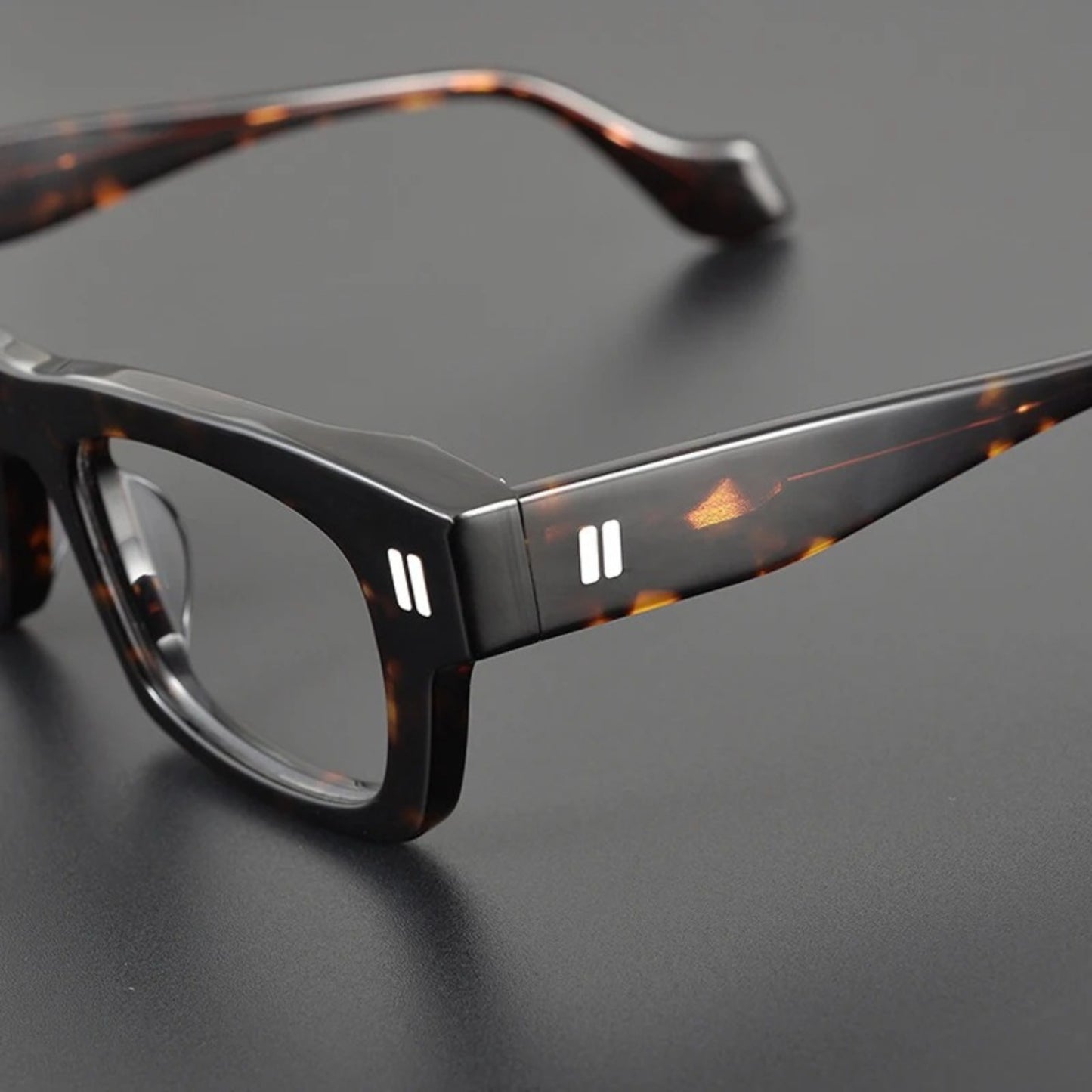 Acetate Chunky Square Eyeglasses