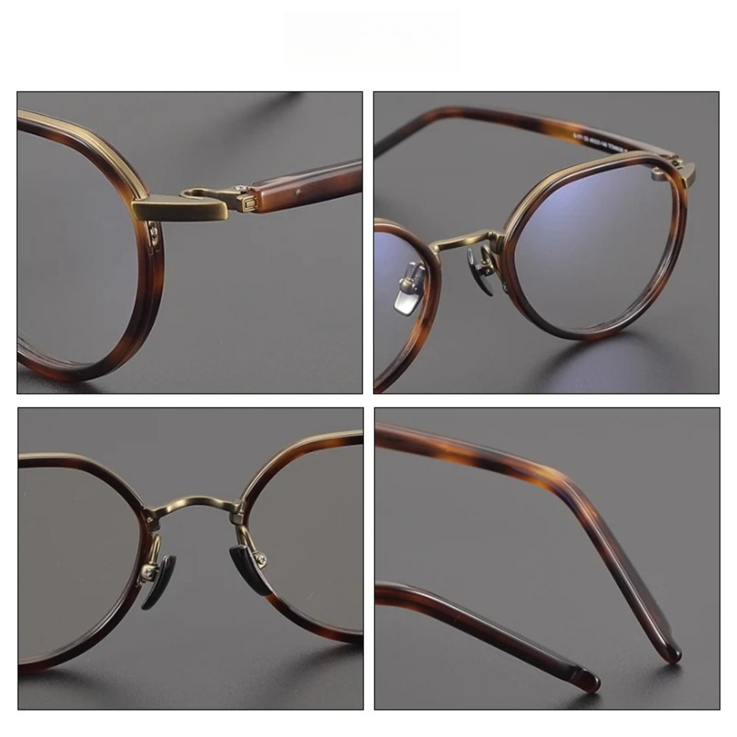 Titanium Acetate Panto Eyeglasses