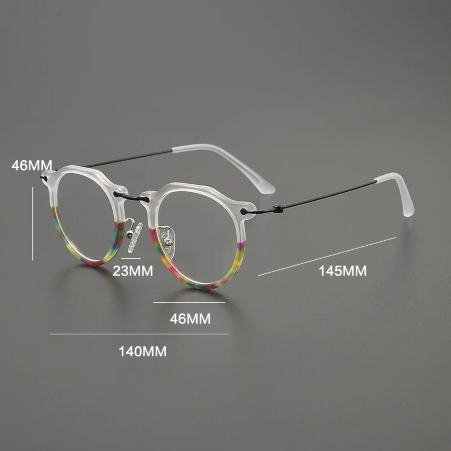 Titanium Crystal Panto Eyeglasses