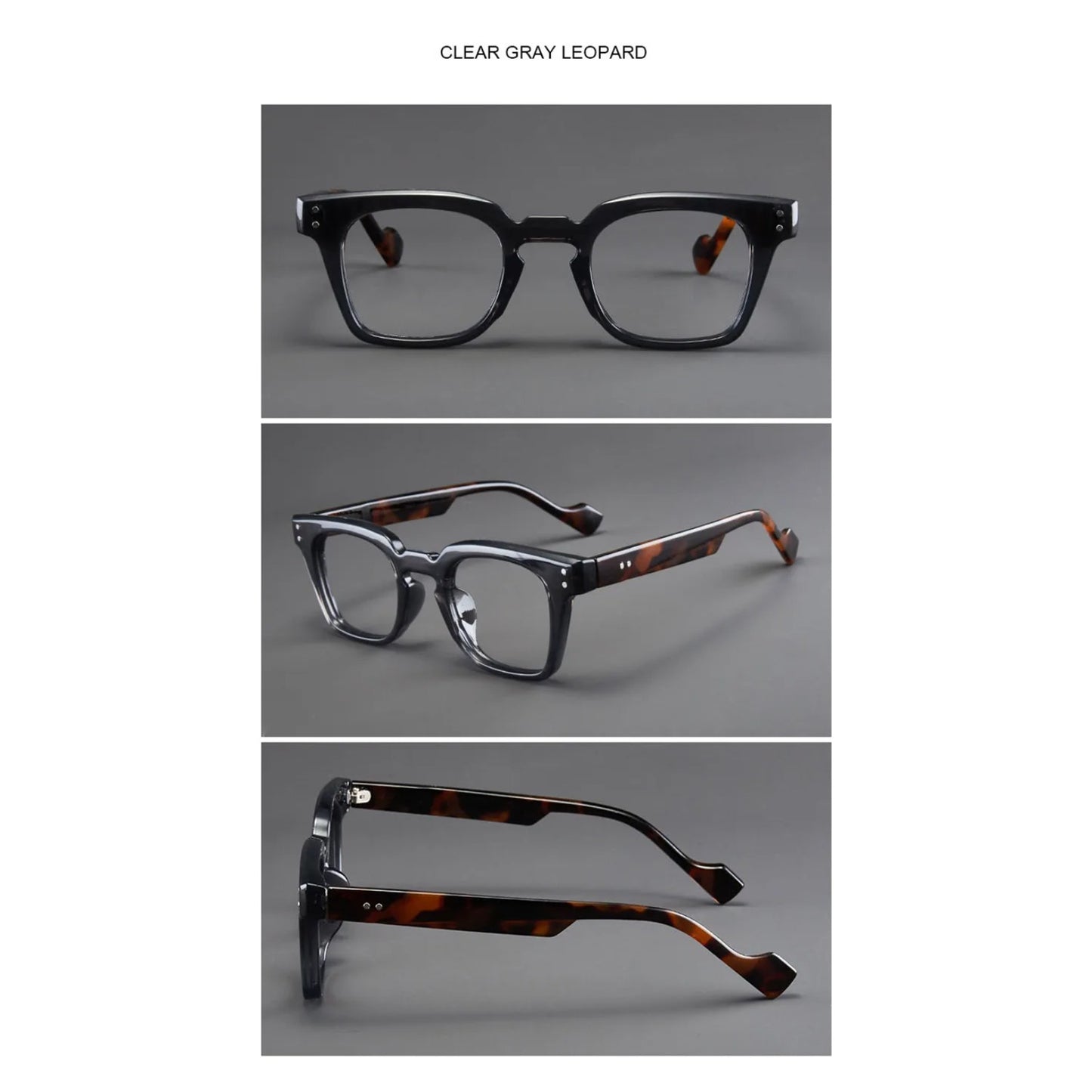 Plastic Black Square Eyeglasses