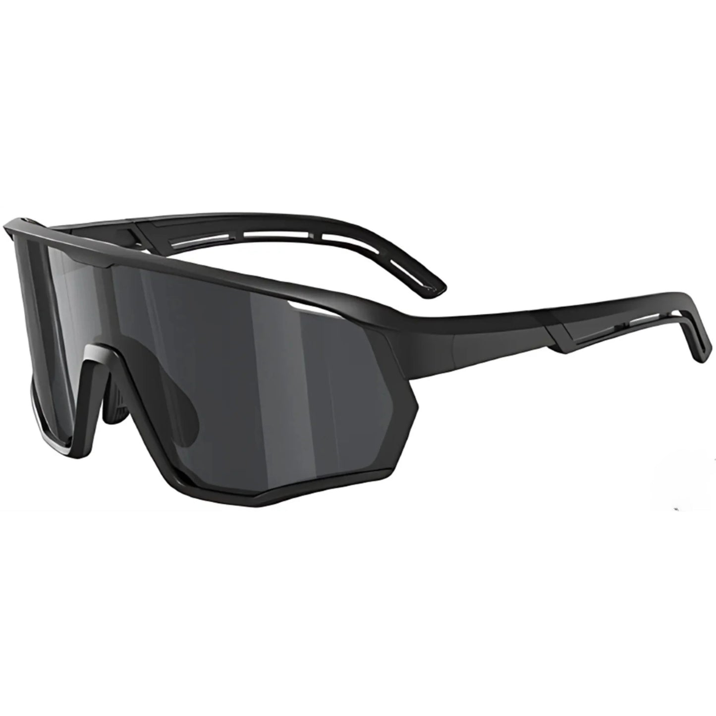 TR90 Angular Shield Sports Sunglasses with PC Cylindrical Lens for Outdoor Use