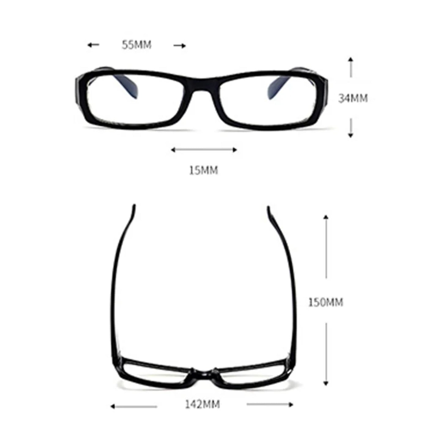 Plastic Tortoise Rectangle Blue Light Glasses