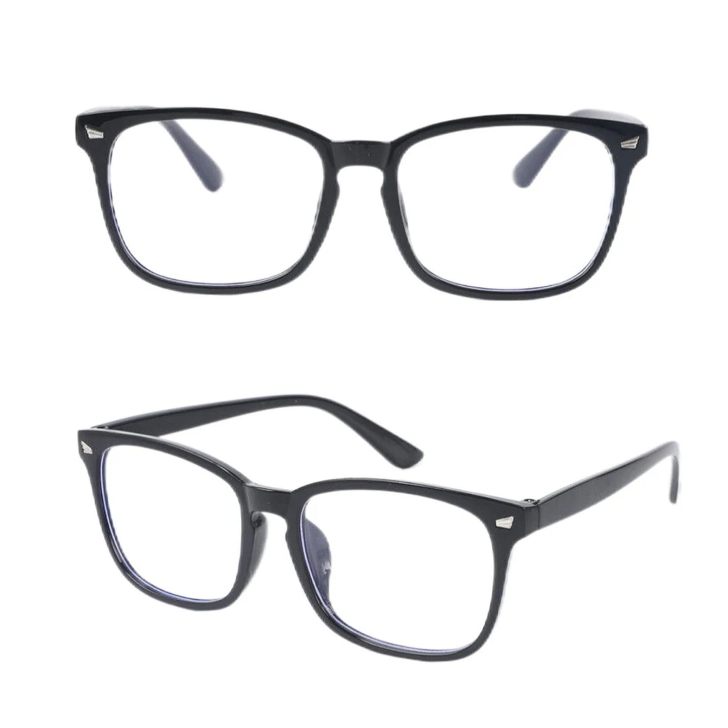 Plastic Black Square Blue Light Glasses