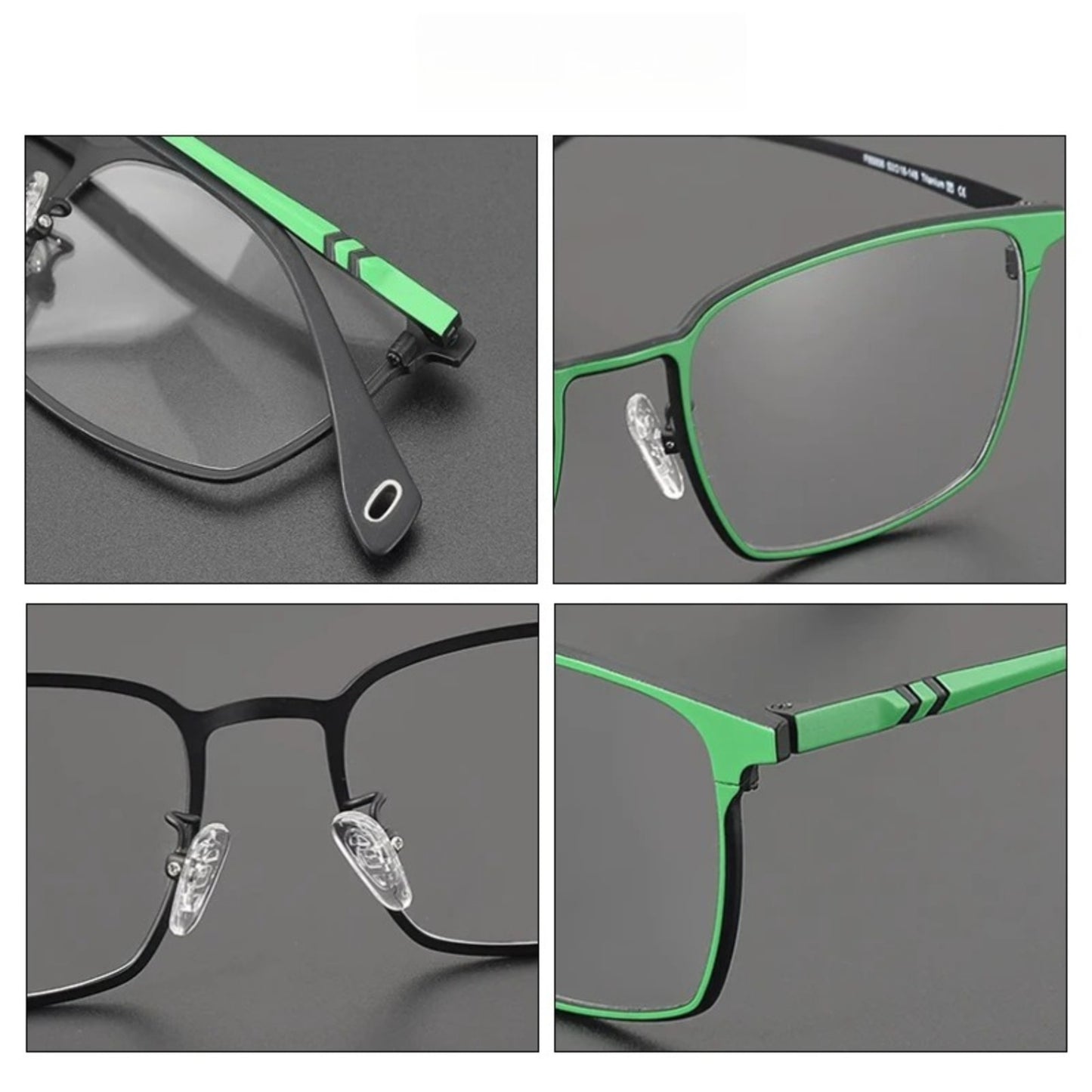 Titanium Neon Square Prescription Eyeglasses