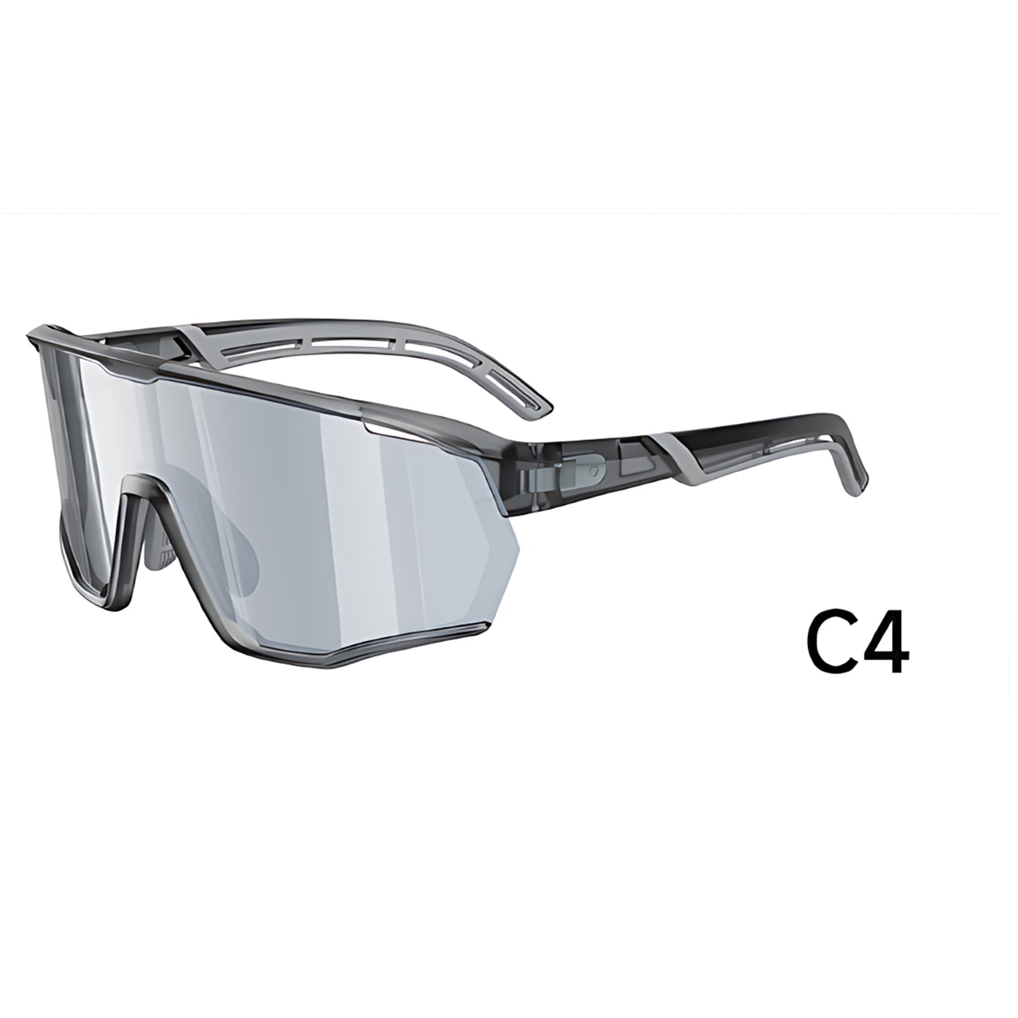 TR90 Angular Shield Sports Sunglasses with PC Cylindrical Lens for Outdoor Use