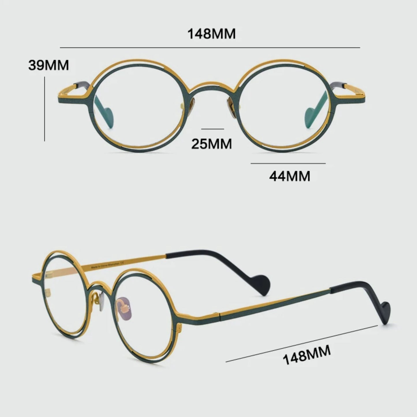 Titanium Round Prescription Eyeglasses