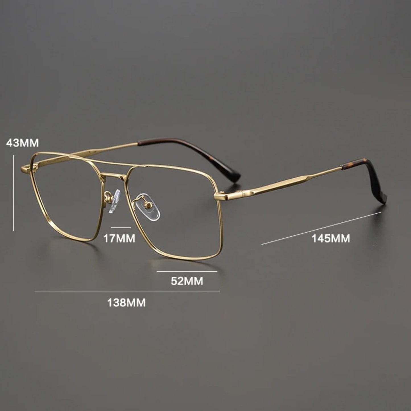 Alloy Geometric Pilot Prescription Eyeglasses