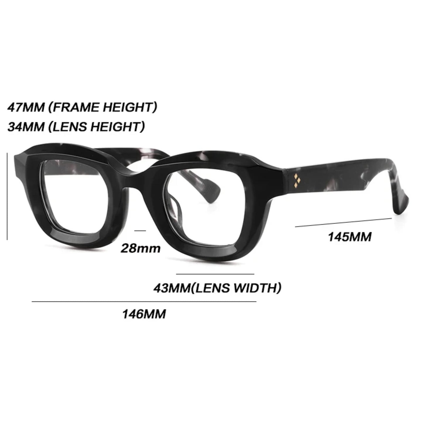 Acetate Geometric Prescription Eyeglasse
