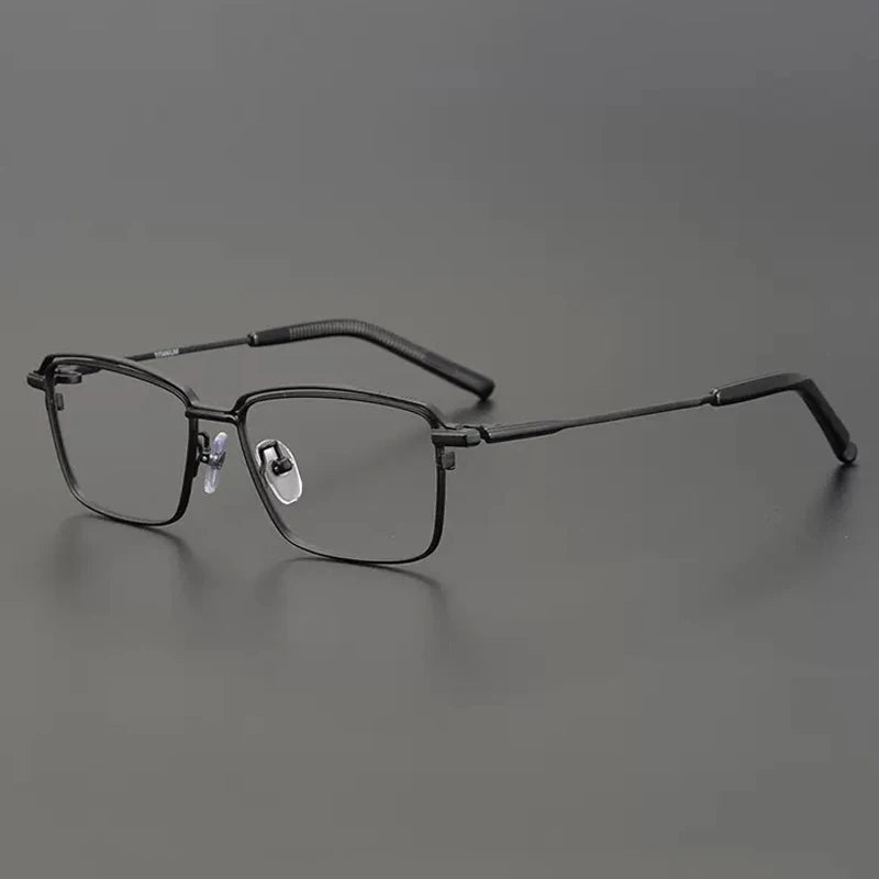 Titanium Minimal Square Eyeglasses