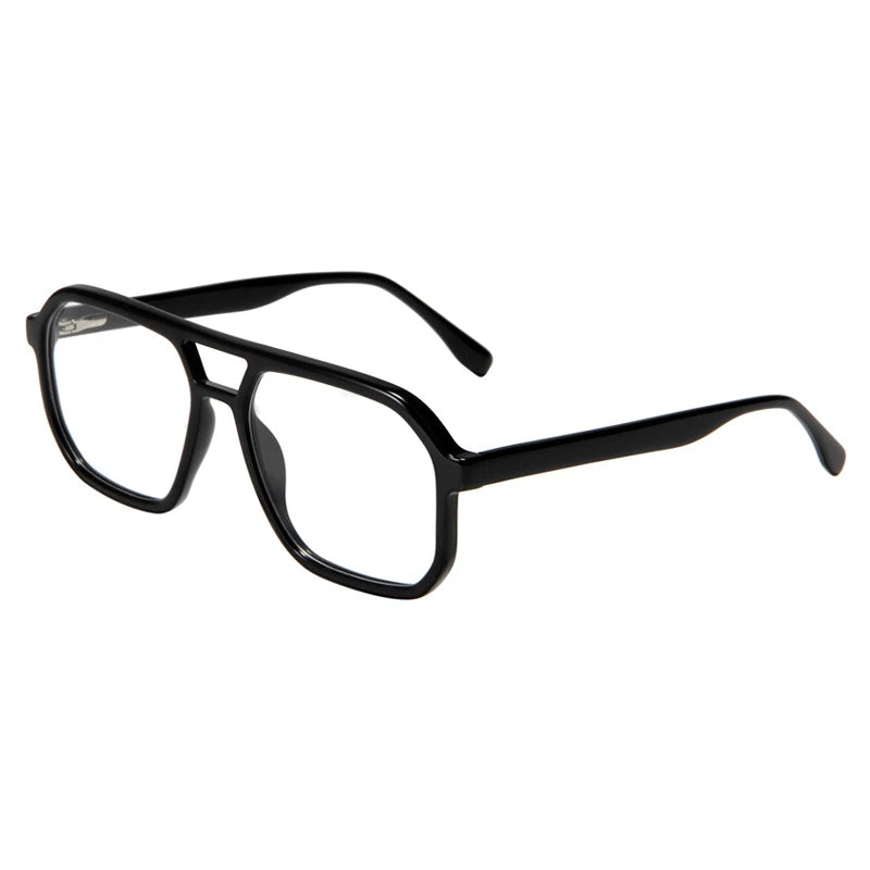 Acetate Double-Bridge Pilot Eyeglasses