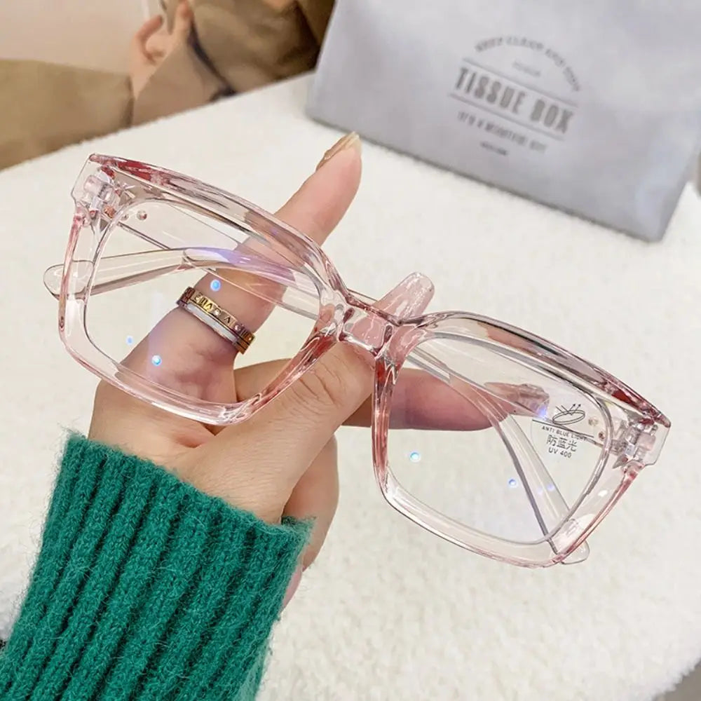Plastic Oversized Square Blue Light Glasses