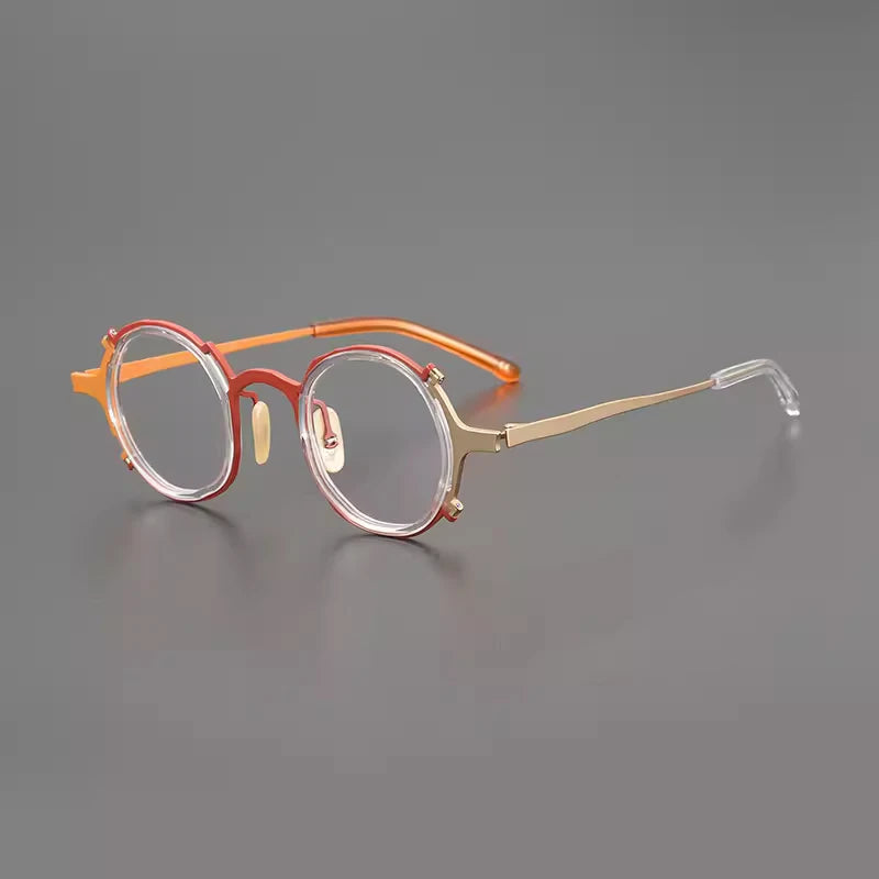 Titanium Retro Round Eyeglasses