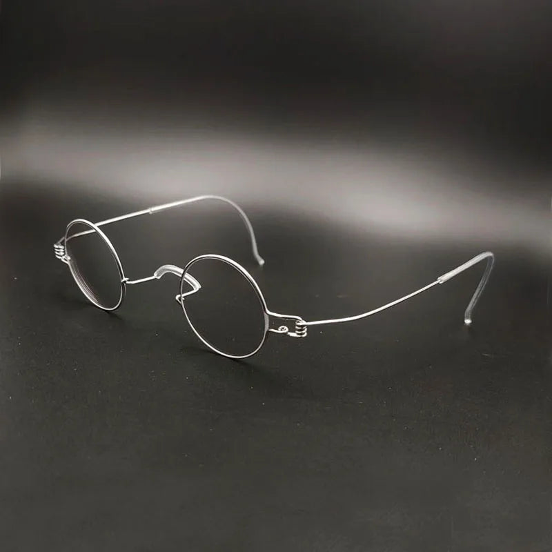 Vintage Handmade Small Round Prescription Glasses – Anti-Blue Light