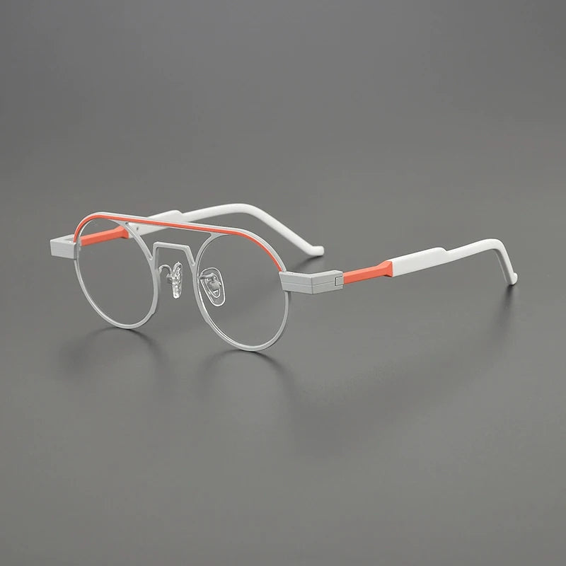 Titanium Neon Pilot Round Prescription Eyeglasses