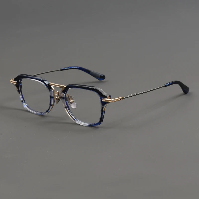 Oversized Titanium Acetate Square Eyeglasses