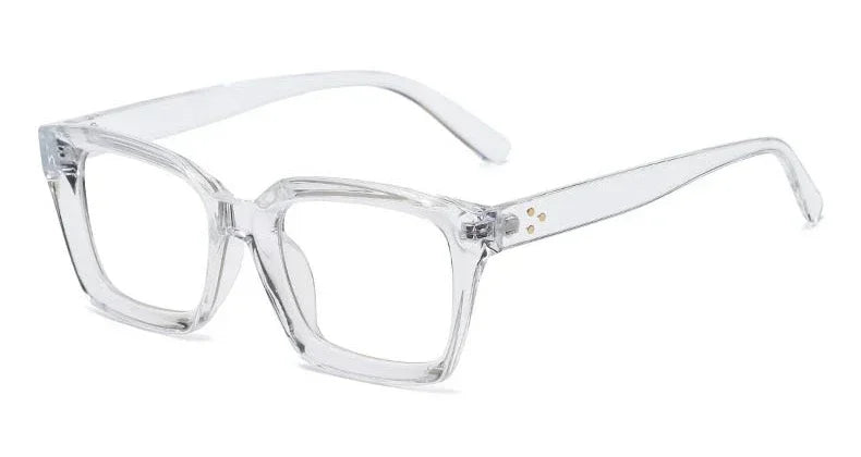 Plastic Titanium Bold Square Blue Light Reading Glasses