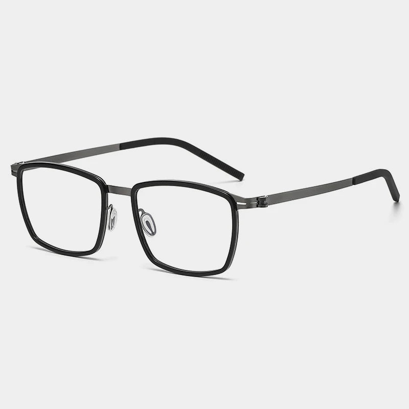 Acetate Screwless Square Eyeglasses