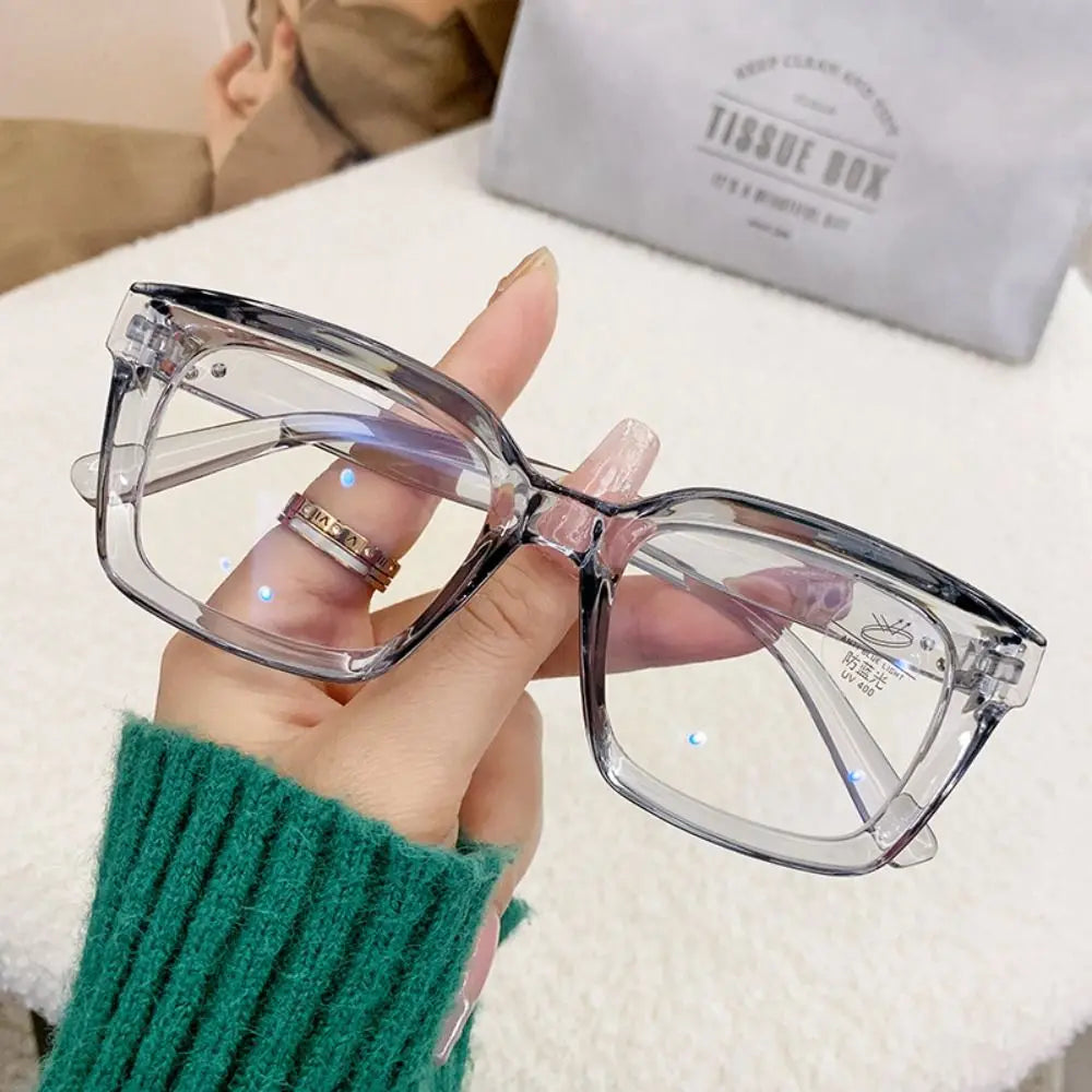 Plastic Oversized Square Blue Light Glasses