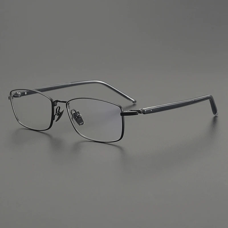 Titanium Rimless Square Prescription Eyeglasses