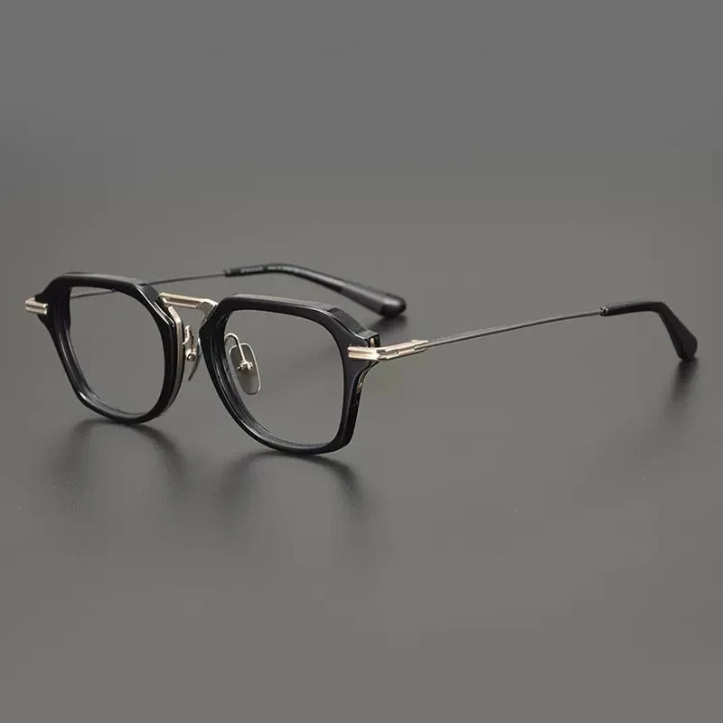 Oversized Titanium Acetate Square Eyeglasses