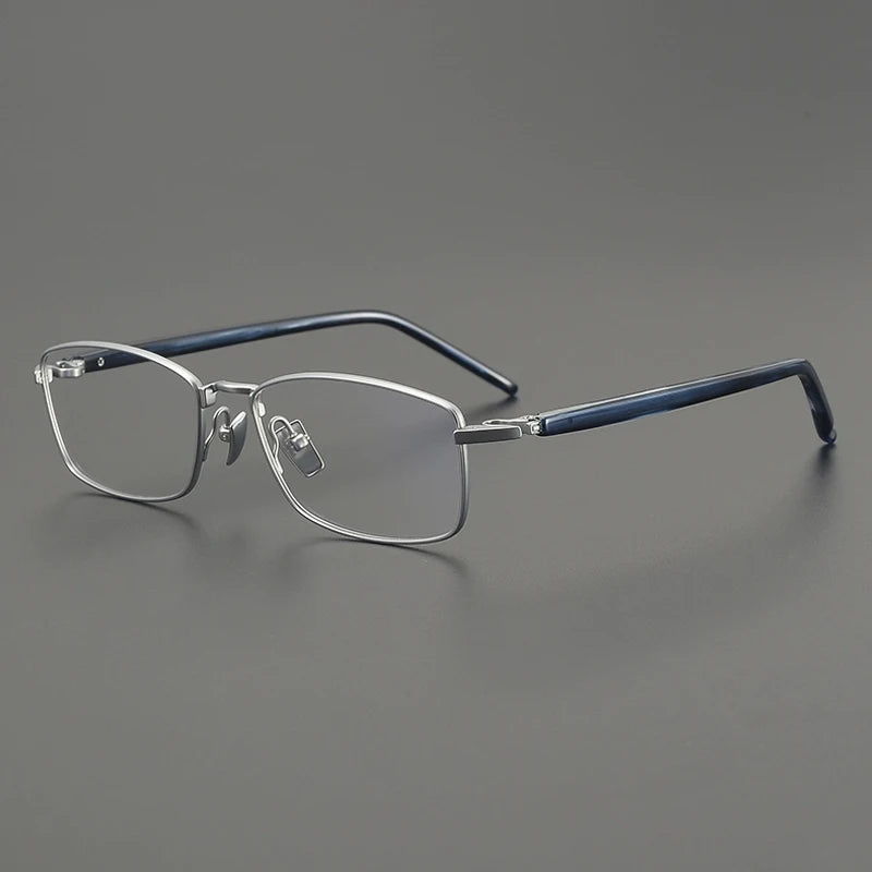 Titanium Rimless Square Prescription Eyeglasses