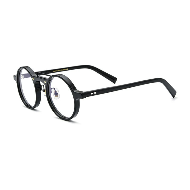 Acetate Mosaic Round Eyeglasses