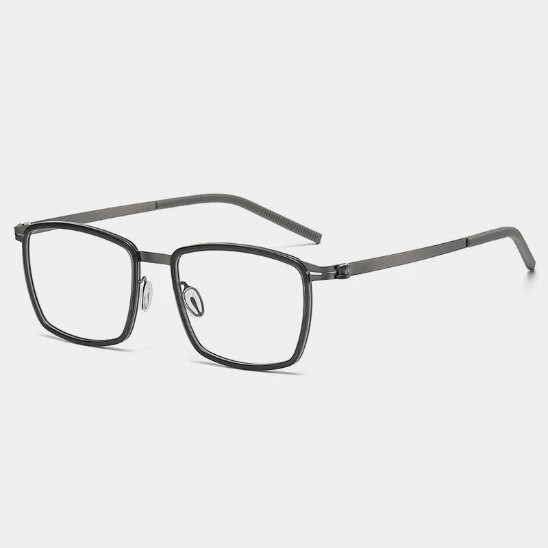 Acetate Screwless Square Eyeglasses