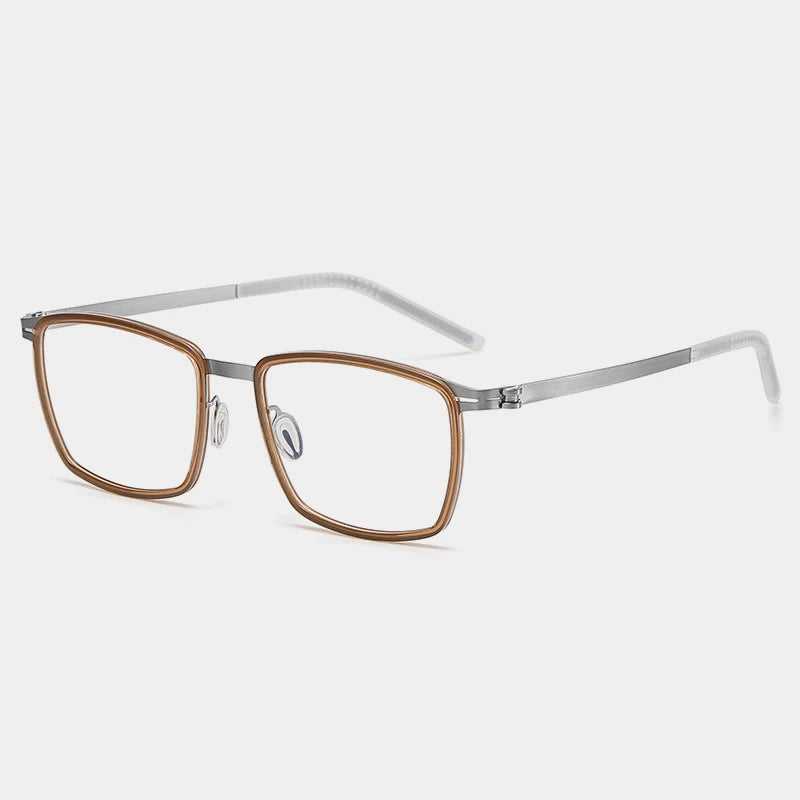 Acetate Screwless Square Eyeglasses