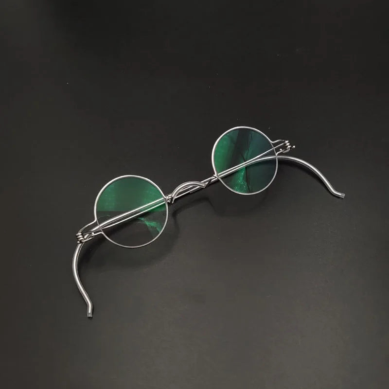 Vintage Handmade Small Round Prescription Glasses – Anti-Blue Light
