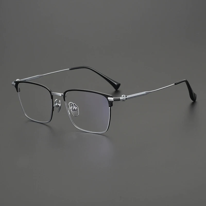 Titanium Large Square Eyeglasses