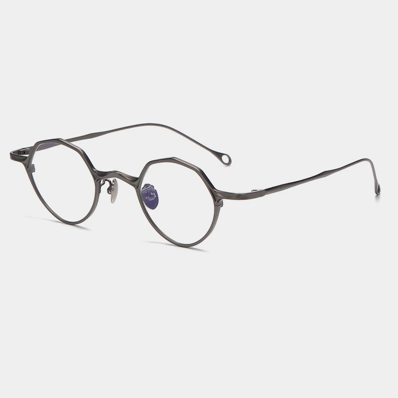 Titanium Small-Fit Round Prescription Eyeglasses