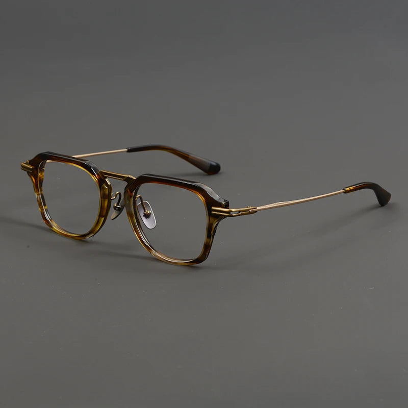Oversized Titanium Acetate Square Eyeglasses