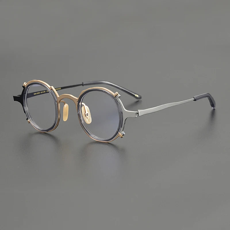 Titanium Retro Round Eyeglasses