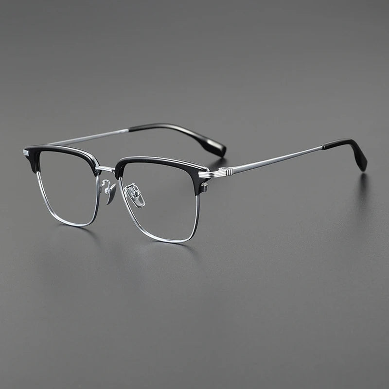 Korean Titanium Browline Square Eyeglasses