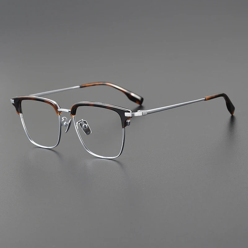 Korean Titanium Browline Square Eyeglasses