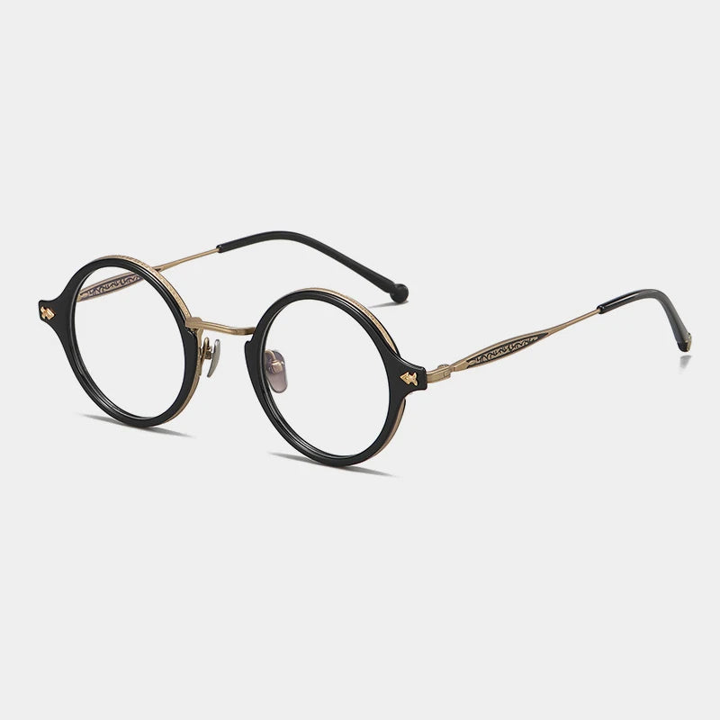 Titanium Acetate Windsor Round Eyeglasses