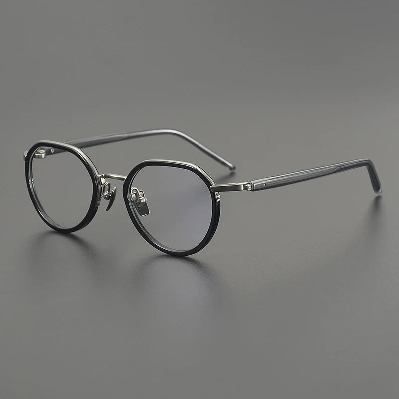 Titanium Acetate Panto Eyeglasses