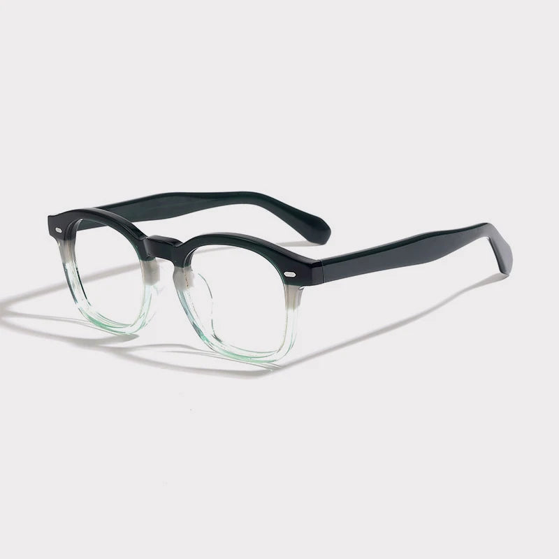 Acetate Amber Square Eyeglasses