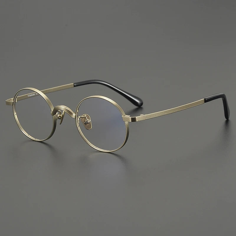 Titanium Antique Round Eyeglasses