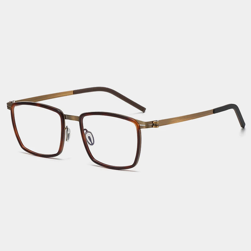 Acetate Screwless Square Eyeglasses