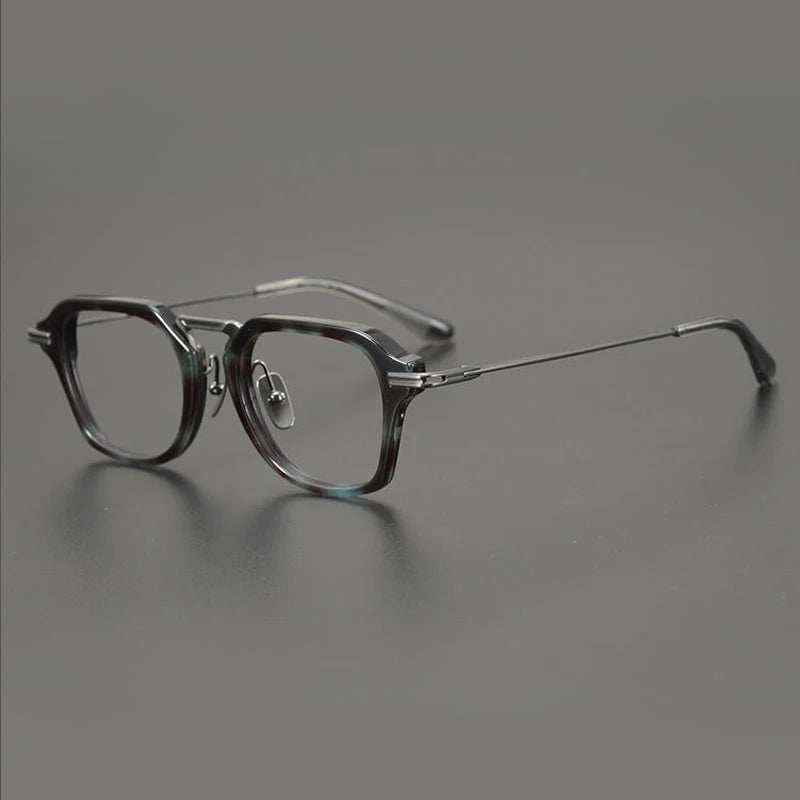 Oversized Titanium Acetate Square Eyeglasses