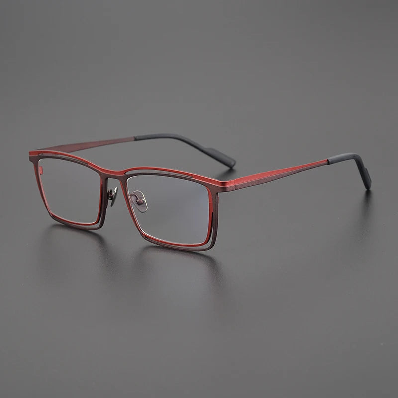 Titanium Electric Square Prescription Eyeglasses