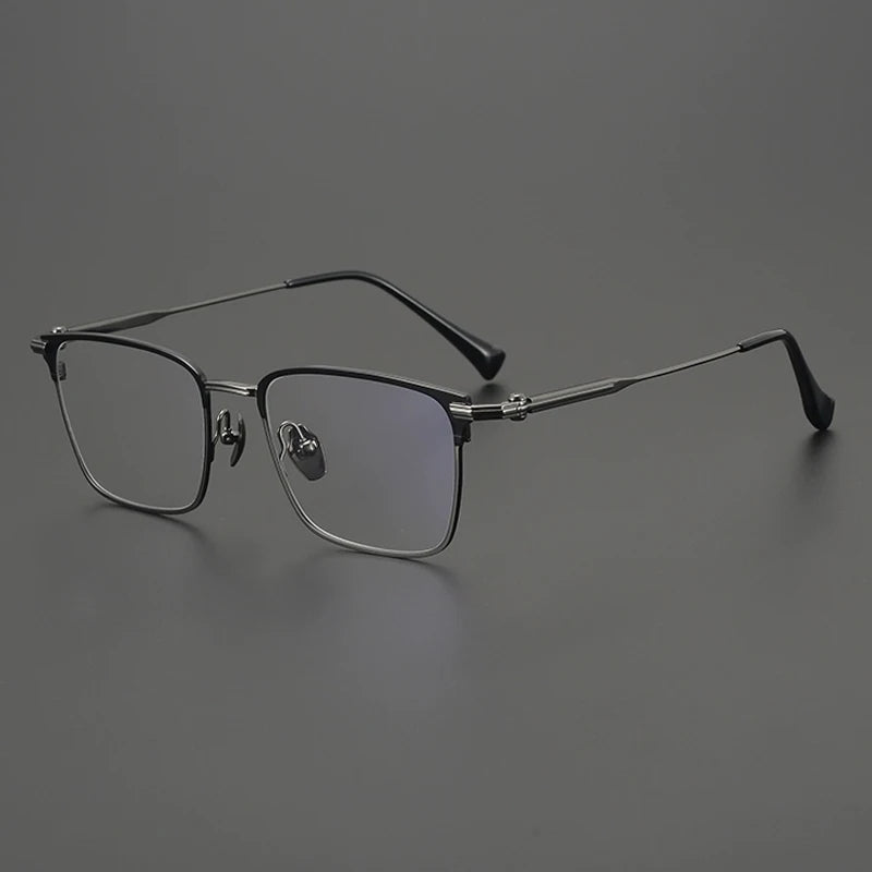 Titanium Large Square Eyeglasses