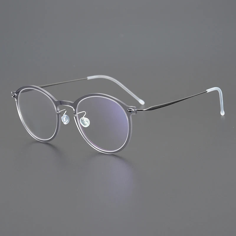 Titanium Transparent Round Eyeglasses
