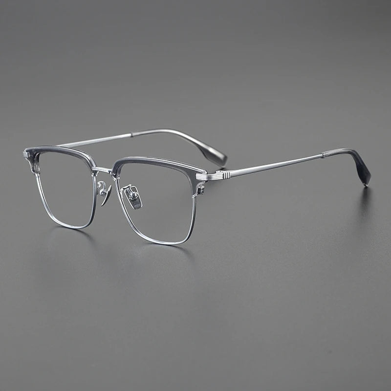Korean Titanium Browline Square Eyeglasses